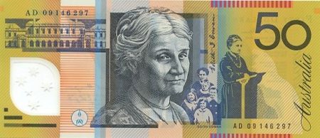 Australie 50 Dollars Edith Cowan - David Unaipon - 2008