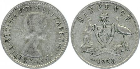 Australie 6 Pence Elizabeth II - 1956