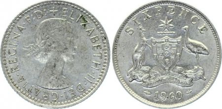 Australie 6 Pence Elizabeth II - 1960