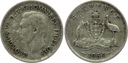 Australie 6 Pence George VI - 1950