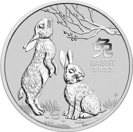 Australie Année du Lapin - 1 Once Argent Australie 2023 - 1 Dollar - Perth Mint
