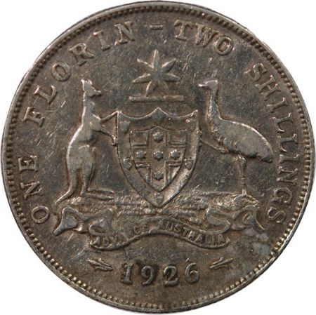 Australie AUSTRALIE, GEORGE V - FLORIN ARGENT 1926
