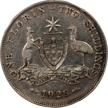 Australie AUSTRALIE, GEORGE V - FLORIN ARGENT 1928