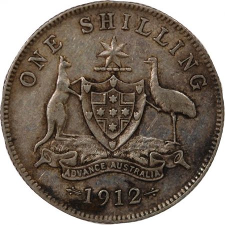 Australie AUSTRALIE, GEORGE V - SHILLING ARGENT 1912 MELBOURNE