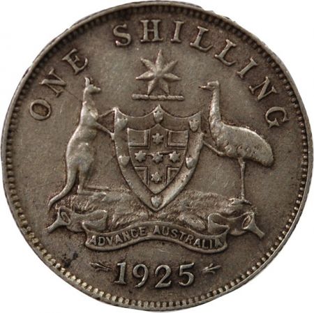 Australie AUSTRALIE, GEORGE V - SHILLING ARGENT 1925 MELBOURNE