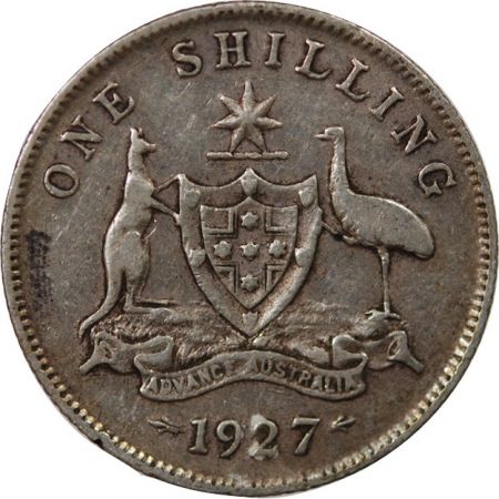 Australie AUSTRALIE, GEORGE V - SHILLING ARGENT 1927 MELBOURNE