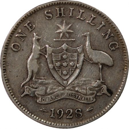 Australie AUSTRALIE, GEORGE V - SHILLING ARGENT 1928 MELBOURNE