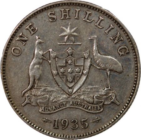 Australie AUSTRALIE, GEORGE V - SHILLING ARGENT 1935 MELBOURNE