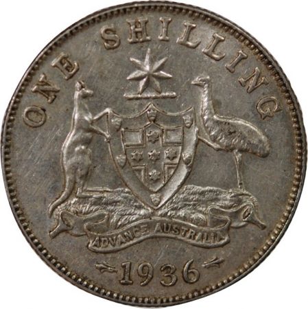 Australie AUSTRALIE, GEORGE V - SHILLING ARGENT 1936 MELBOURNE