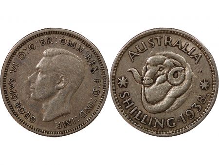 Australie AUSTRALIE, GEORGE VI - SHILLING ARGENT 1938