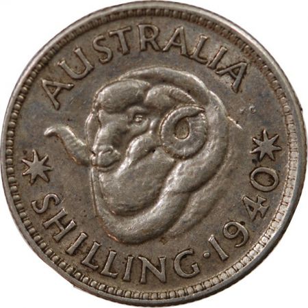 Australie AUSTRALIE, GEORGE VI - SHILLING ARGENT 1940