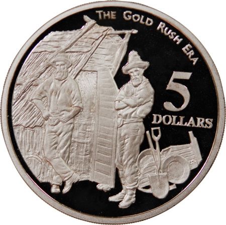 Australie AUSTRALIE  GOLD RUSH - 5 DOLLARS ARGENT 1995 BE