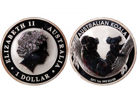 Australie AUSTRALIE  KOALA - ONCE ARGENT 2011 PERTH