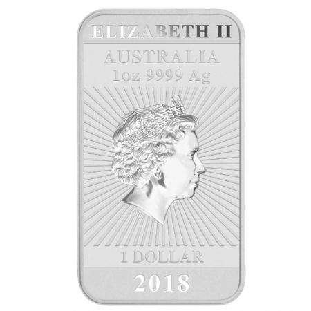 Australie Australie 1 Dollar Elisabeth II - Dragon Australie 1 Oz Rectangle 2018