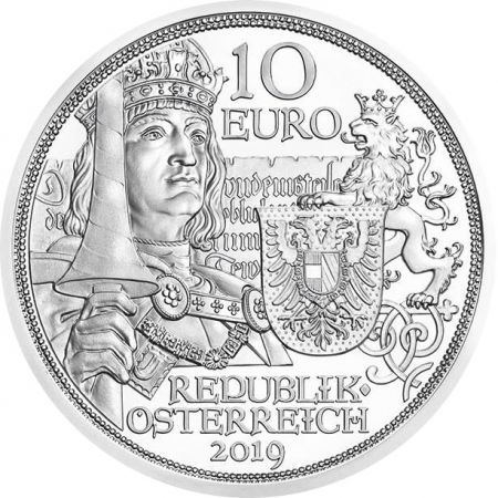Autriche  10 Euro - Maximilien Ier - Série Chevalier - Argent BE - 2019