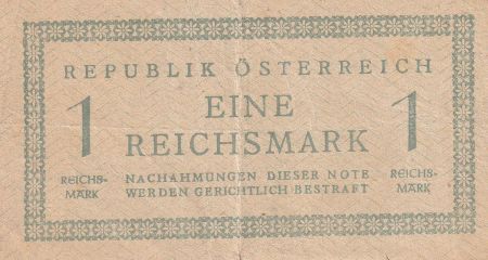 Autriche 1 Reichsmark - Occupation russe - ND (1945) - TB - P.113b