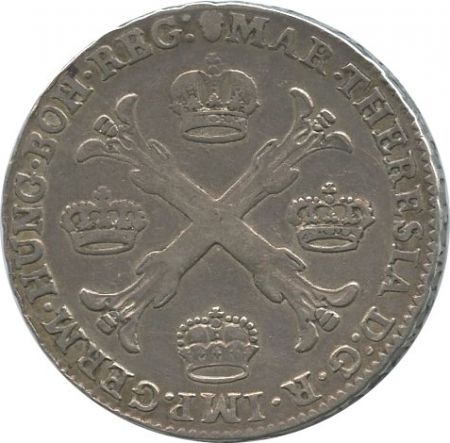 Autriche 1 Thaler Armoiries - Croix et couronnes 1765