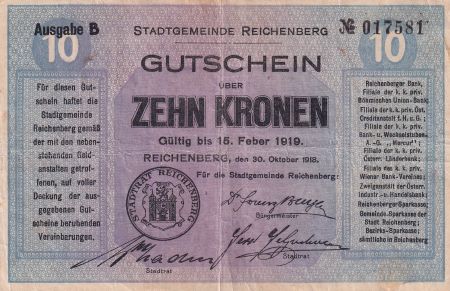 Autriche 10  Kronen - Gutschein - 1919