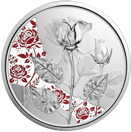 Autriche 10 Euro - Le Langage des Fleurs - La Rose - Argent Colorisé (BE) - 2021