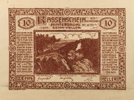 Autriche 10 Heller, Hinterbrühl - notgeld 1920 - P.NEUF