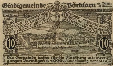 Autriche 10 Heller, Pöchlarn - notgeld 1920 - NEUF