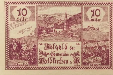 Autriche 10 Heller, Waldkirchen - notgeld 1920 - P.NEUF