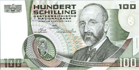 Autriche 100 Schilling Eugen Bohm-Bawerk - 1984