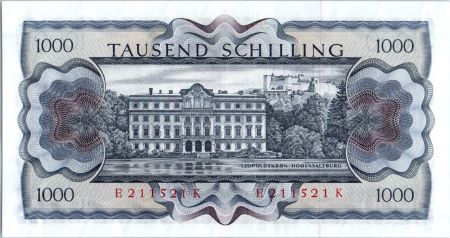 Autriche 1000 Schilling Bertha von Suttner - Château - 1966 (70)
