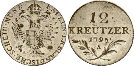 Autriche 12  Kreuzer, François II - Armoiries - 1795 A