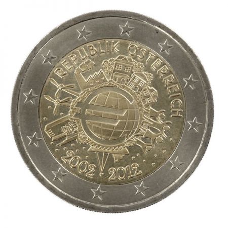 Autriche 2 Euros Commémo. Autriche 2012 - 10 ans de l\'Euro