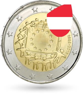 Autriche 2 Euros Commémo. Autriche 2015 - 30 ans du drapeau européen