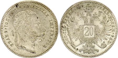Autriche 20  Kreuzer, François joseph I - 1869
