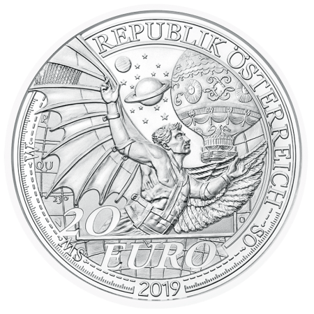 Autriche 20 Euro - Vol - Argent BE - 2019