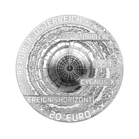 Autriche 20 Euros Argent - Le Trou Noir - 2022