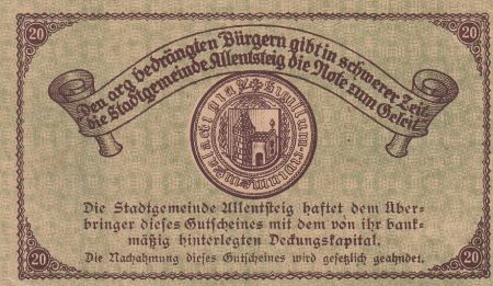 Autriche 20 Heller - Allentsteig- 1920