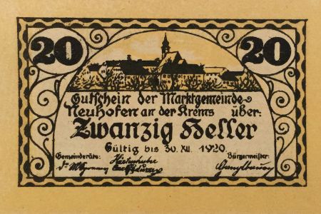 Autriche 20 Heller, Neuhofen - notgeld 1920 - P.NEUF