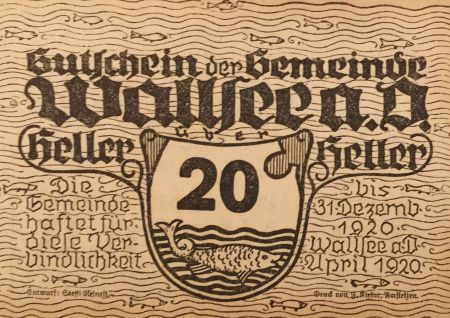 Autriche 20 Heller, Wallsee - notgeld 1920 - P.NEUF