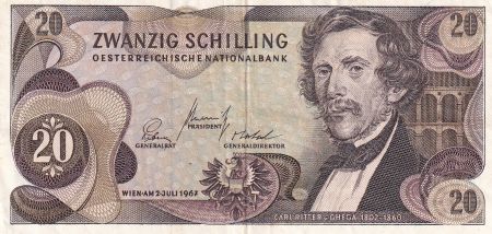 Autriche 20 Schilling - Carl Ritter - 1967 - Série N - P.142