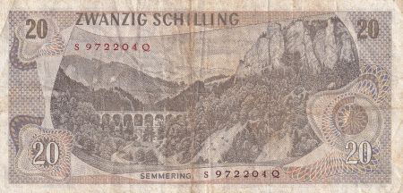 Autriche 20 Schilling - Carl Ritter - 1967 - Série S - P.142