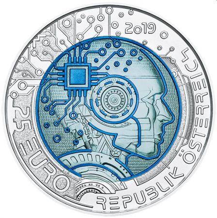Autriche 25 Euros Niobium - Intelligence Artificielle - 2019
