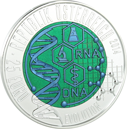 Autriche 25 Euros Niobium - L\'Évolution - 2014