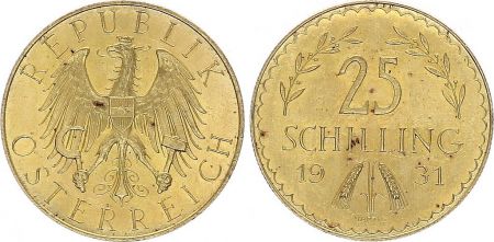 Autriche 25 Schilling Aigle - 1931 - Or