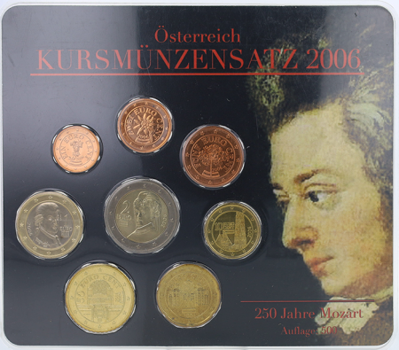 Autriche 250 ans de Mozart - Miniset BU Euro 2006 - Autriche (Edition privée)