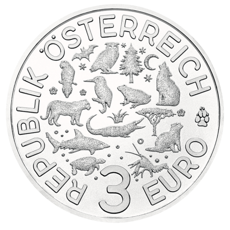 Autriche 3 Euros AUTRICHE 2017 - La chauve-souris