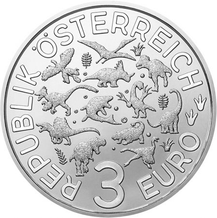 Autriche 3 Euros Autriche 2020 - L\'Ankylosaure (Nouvelle collection - Dinosaures)
