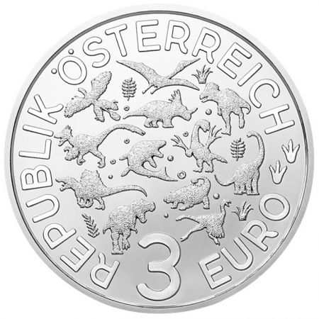 Autriche 3 Euros Autriche 2020 - L\'Arambourgiania (Nouvelle collection - Dinosaures)