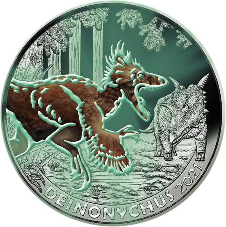 Autriche 3 Euros Autriche 2021 - Le Deinonychus (Nouvelle collection)