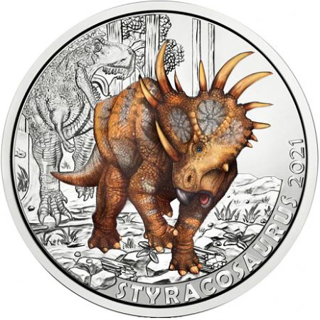 Autriche 3 Euros Autriche 2021 - Le Styracosaure (Nouvelle collection - Dinosaures)