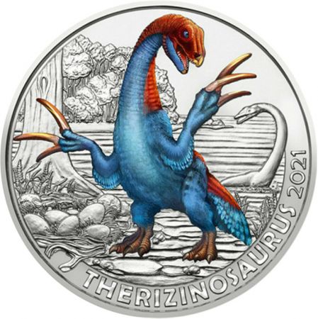 Autriche 3 Euros Autriche 2021 - Le Therizinosaurus (Nouvelle collection - Dinosaures)