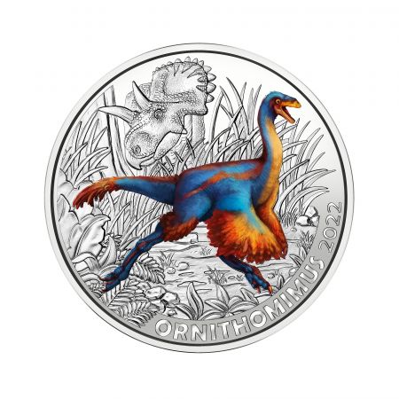 Autriche 3 Euros Autriche 2022 - L\'Ornithomimus Velox (Nouvelle collection - Dinosaures)